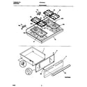 Frigidaire FGF374CCTA top/drawer diagram