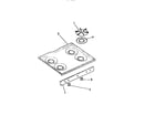 Frigidaire GG46CW0 cooktop, knobs diagram