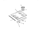 Frigidaire GG46CL0 cooktop, knobs diagram