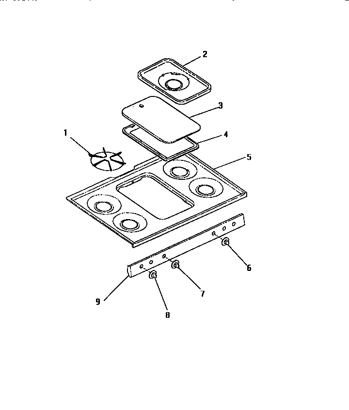 COOKTOP, KNOBS