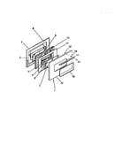 Oven door, panels