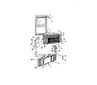 Frigidaire A1838ED2 cabinet, window mounting parts ("aaa" cabinet models) diagram
