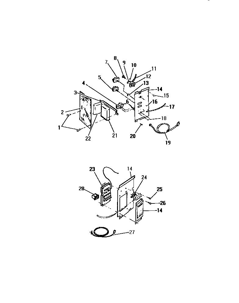 CONTROLS, CAPACITORS ("DD" CABINET MODELS)