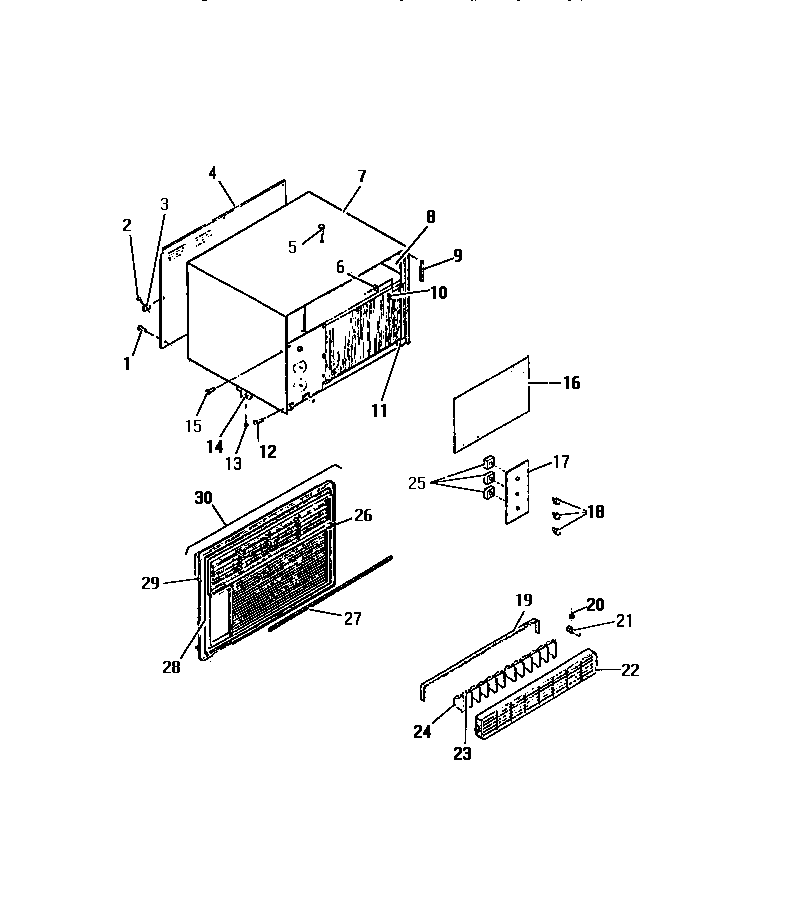 CABINET, FRONT ("B" CABINET MODELS)