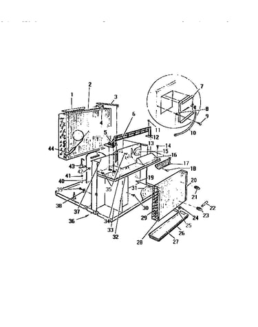 Evaporator, condenser ("b" cabinet models)