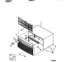 White-Westinghouse WAC053T7A5 cabinet front and wrapper diagram