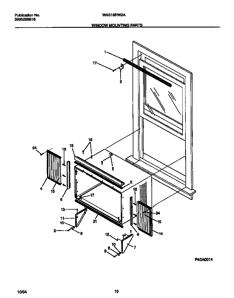 Window mounting parts