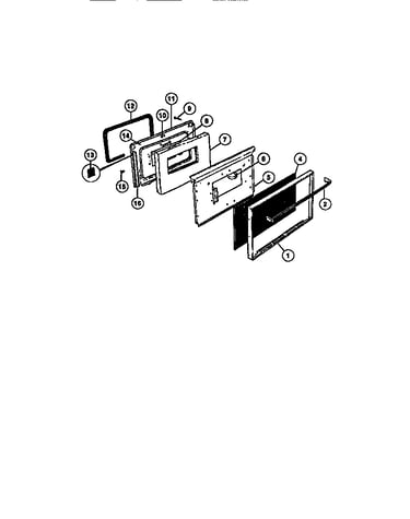 Oven door, panels
