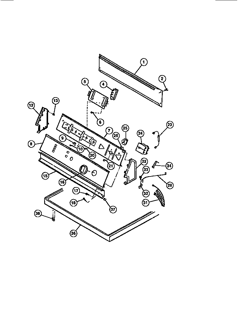 CONSOLE, CONTROLS, TOP PANEL