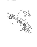 Motor, fan housing, exhaust duct