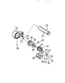 Motor, fan housing, exhaust duct