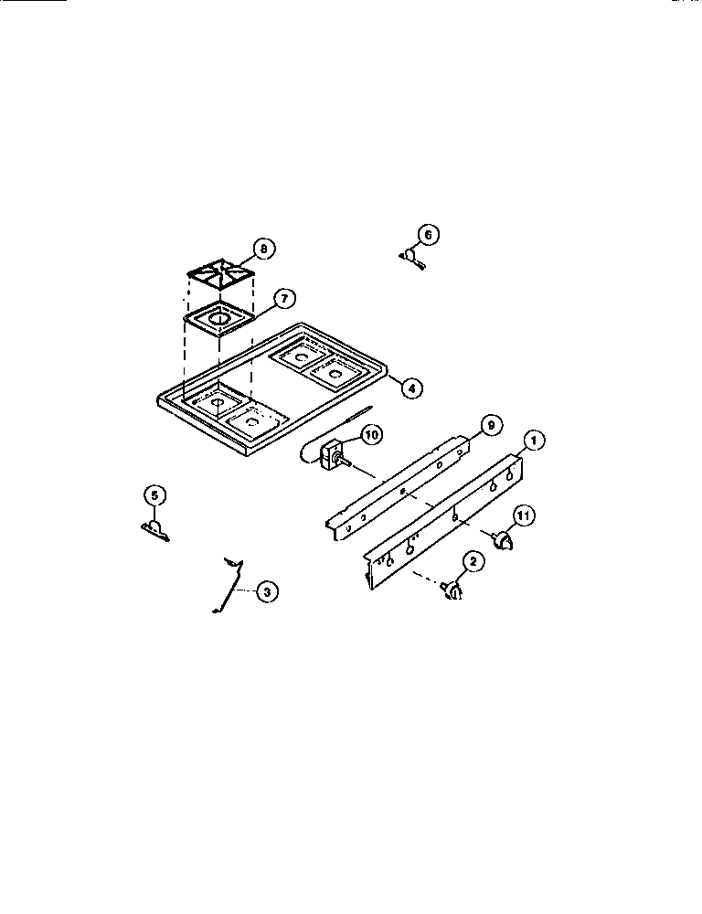 Cooktop, knobs