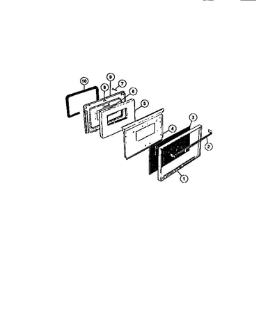Oven door, panels