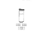 Gibson RD17F3ET3A cover page-part codes diagram