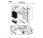 Frigidaire FFU14F9CW0 cabinet/control/shelves diagram