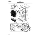 Frigidaire FFU20F9CW0 cabinet/control/shelves diagram