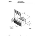 Frigidaire FAC056W7A2 cabinet front and wrapper diagram