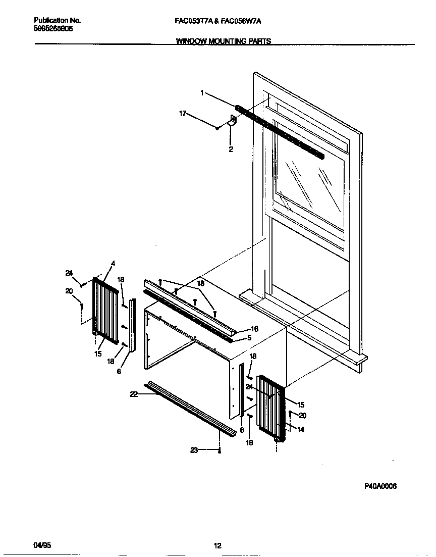 Window mounting parts