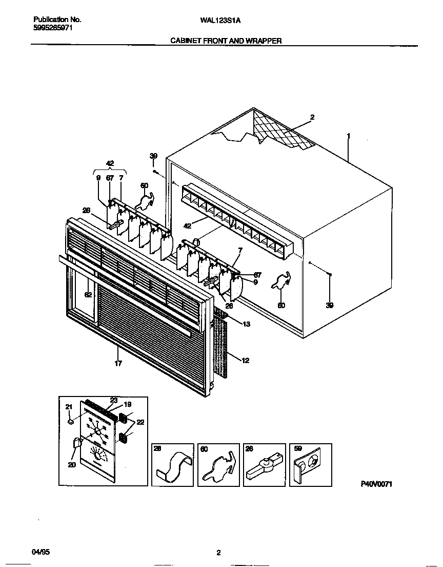 Cabinet front and wrapper