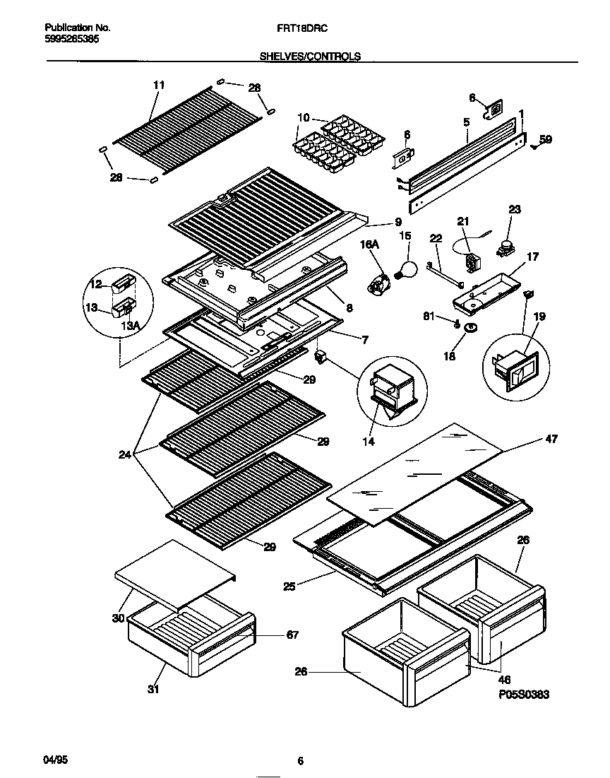 Shelves/control