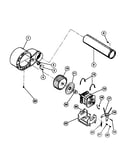 Motor, fan housing, exhaust duct