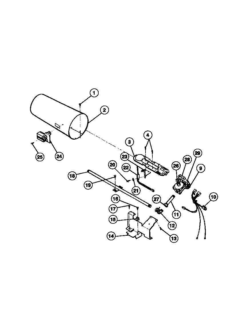 GAS VALVE, BURNER ASSEMBLY AND SENSOR