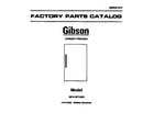 Gibson GFU16F7AW4 cover page diagram