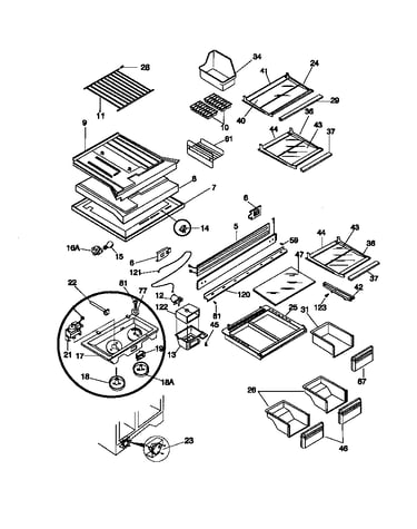 Shelves, controls