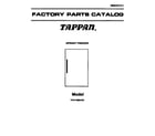 Tappan TFU17M6AW3 cover page diagram