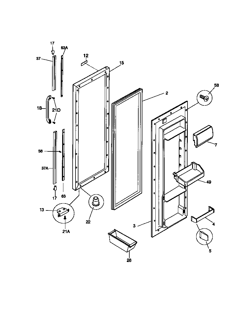 Refrigerator door