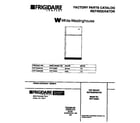 White-Westinghouse PRT154MCD5 cover page diagram