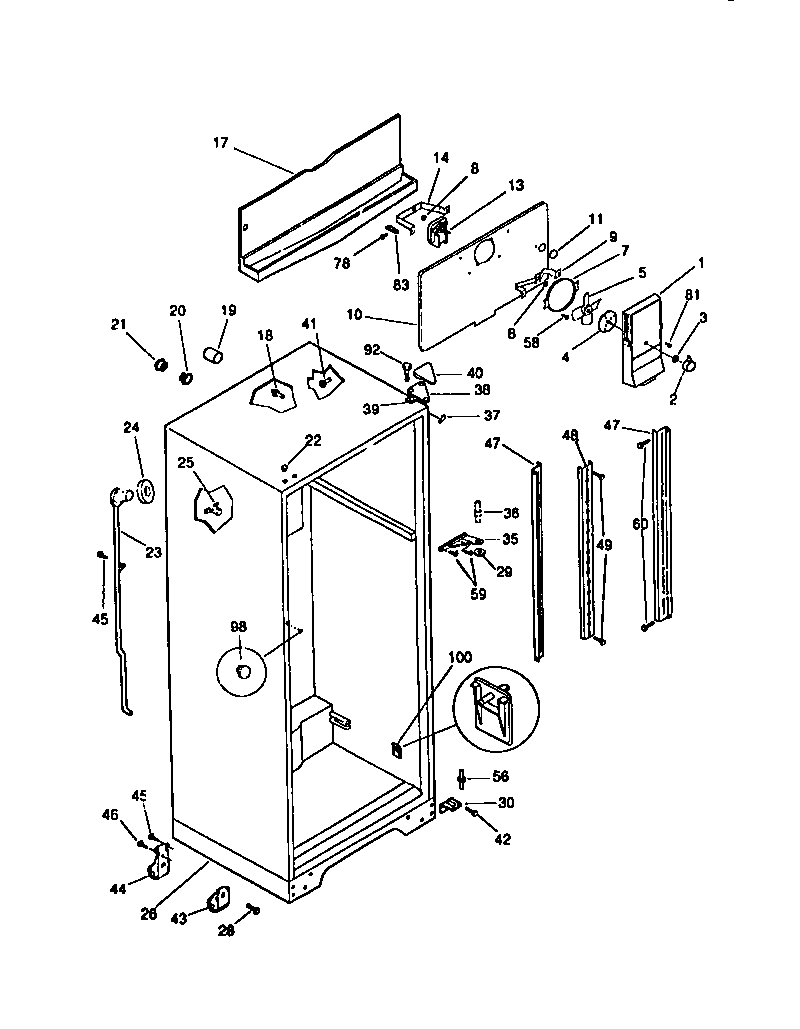Cabinet w/ fan assembly