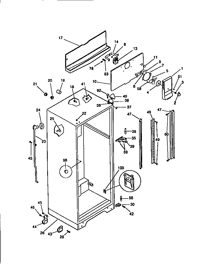 Cabinet w/ fan assembly