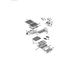 Frigidaire ATL152HK0 shelves, controls, divider, mullion diagram