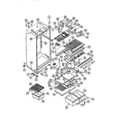 Gibson RT19F9FU3B cabinet, shelves diagram