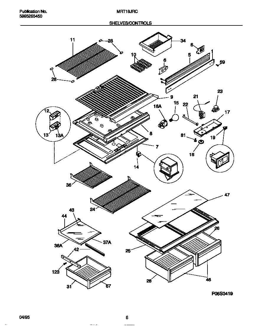 Shelves/controls