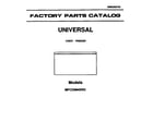 Universal/Multiflex (Frigidaire) MFC25M4BW2 cover page diagram