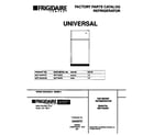 Universal/Multiflex (Frigidaire) MRT18GRCD0 cover page diagram