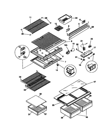 Shelves, controls