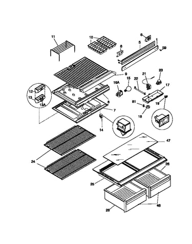 Shelves, controls