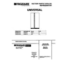 Universal/Multiflex (Frigidaire) MRS20PRCW0 front cover diagram