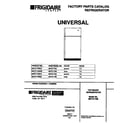 Universal/Multiflex (Frigidaire) MRT21TNBY2 cover page diagram