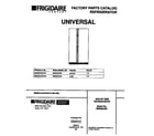 Universal/Multiflex (Frigidaire) MRS22HNCW0 front cover diagram