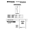 Universal/Multiflex (Frigidaire) MRS22WRCW0 front cover diagram