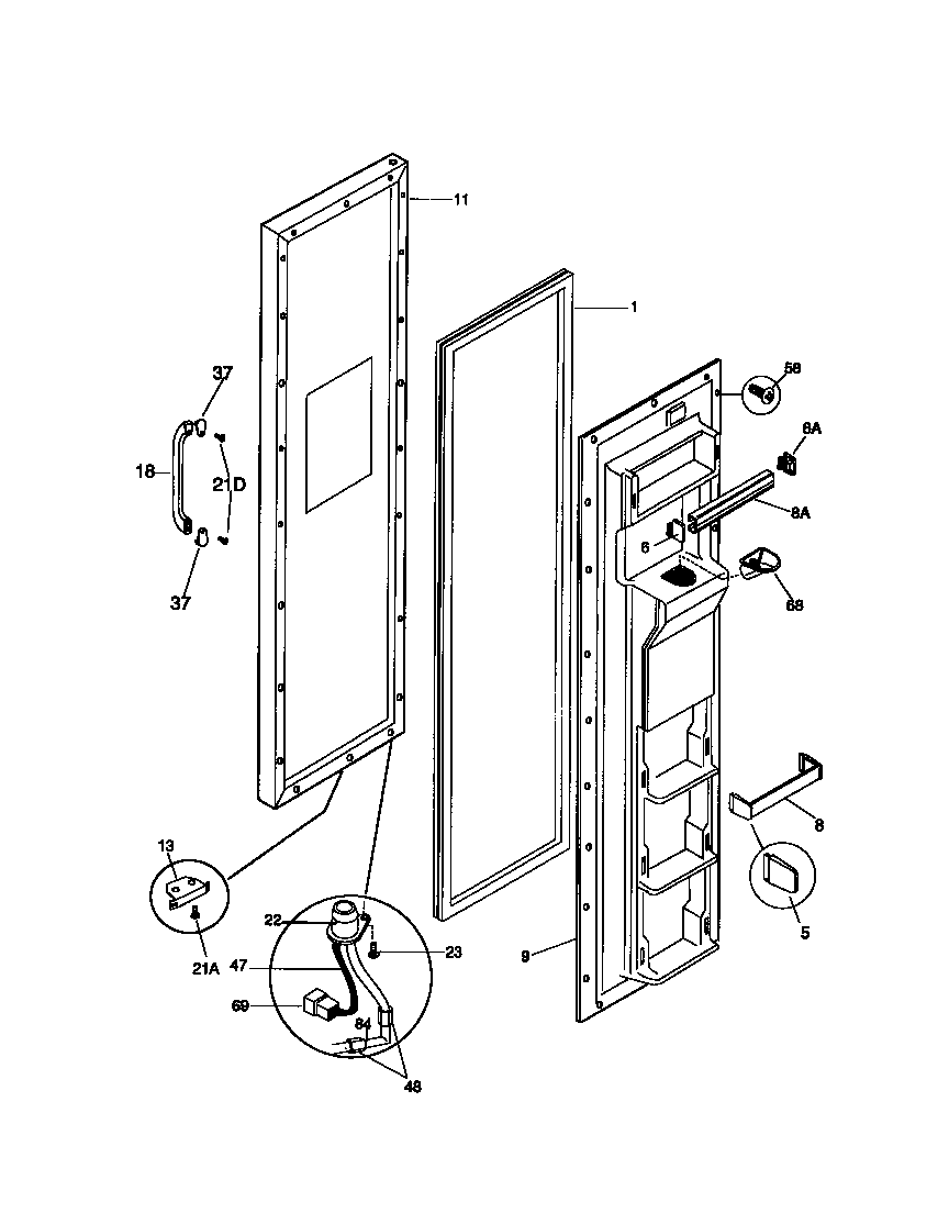 Freezer door