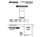 Frigidaire FRT15CRCW0 cover page diagram