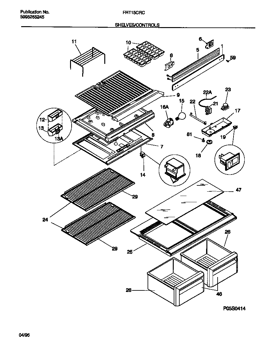 Shelves/controls