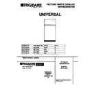 Universal/Multiflex (Frigidaire) MRT21GNCZ0 cover page diagram