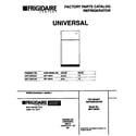 Universal/Multiflex (Frigidaire) MRT18BRCD0 cover page diagram