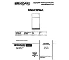 Universal/Multiflex (Frigidaire) MRT18BRCW0 cover page diagram